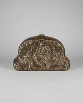 KOKOMMO Antique Gold Sequined Clutch