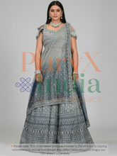 Teal Heavy Embroidered Lehenga