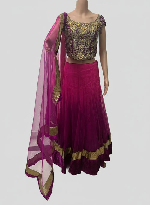 Pink Embellished Lehenga