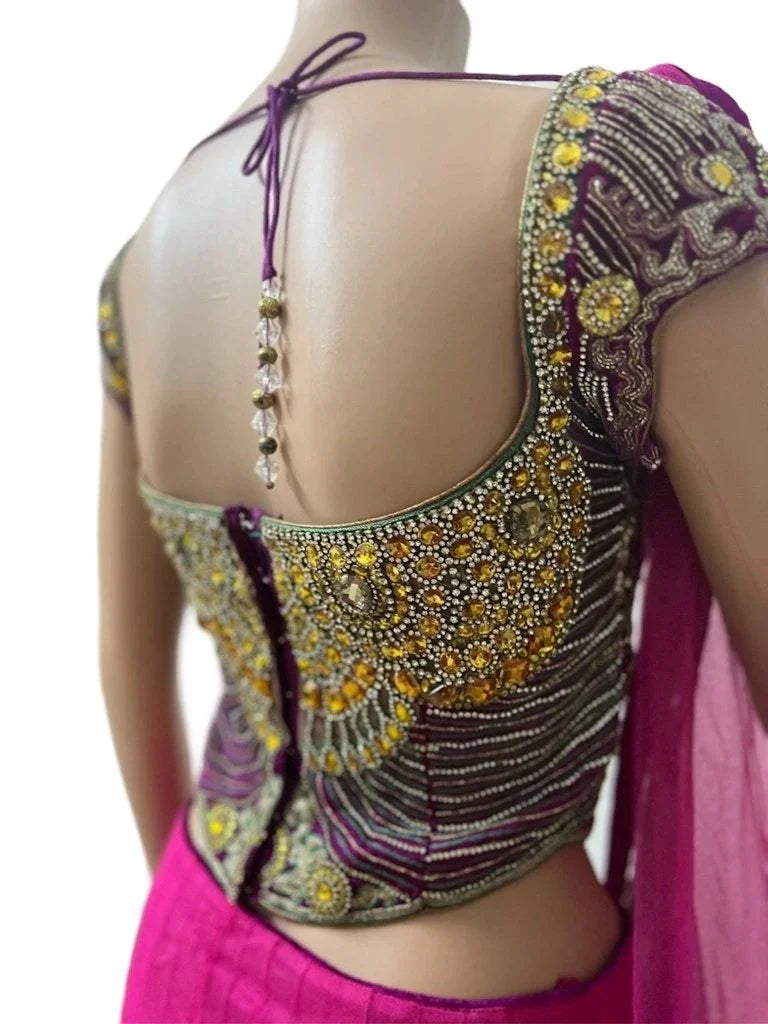 Pink Embellished Lehenga - My Store