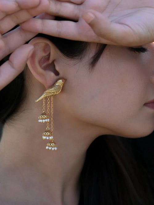 doTaara Preeha Birdie Jhumka Earrings