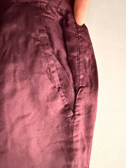 Maroon Brocade Jacket with Silk Bustier and Pant Suit Set