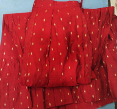 Blue Embroidered Kurta with Maroon Skirt Set