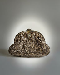 KOKOMMO Antique Gold Sequined Clutch