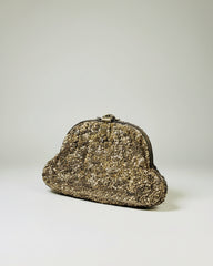 KOKOMMO Antique Gold Sequined Clutch