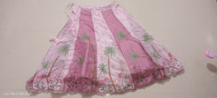 Kayara Label Pink Tropical Lehenga Skirt with Unstitched Blouse
