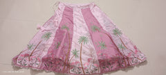 Kayara Label Pink Tropical Lehenga Skirt with Unstitched Blouse
