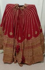 Sabyasachi Red and Gold Bridal Lehenga skirt