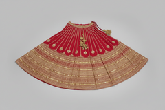 AI-generated image of red Sabyasachi lehenga skirt